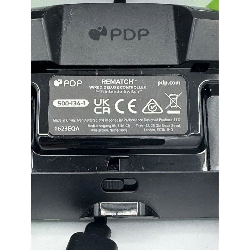 Used PDP Rematch Wired Gaming Controller for Nintendo Switch Glow in Dark
